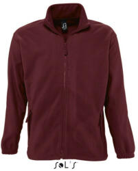 SOL'S Uniszex NORTH cipzáras polár pulóver, SOL'S SO55000, Burgundy-XL (so55000bu-xl)