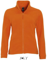 SOL'S Női NORTH cipzáras polár pulóver, SOL'S SO54500, Orange-XL (so54500or-xl)