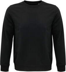 SOL'S Uniszex organikus környakas pulóver frottír béléssel, SOL'S SO03574, Black-XL (so03574bl-xl)