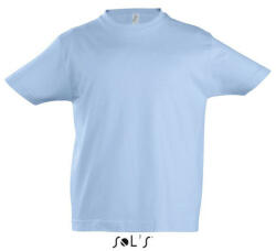 SOL'S Gyerek IMPERIAL KIDS környakas rövid ujjú pamut póló, SOL'S SO11770, Sky Blue-10A (so11770sb-10a)