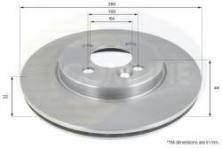 COMLINE Disc frana MINI MINI Roadster (R59) (2012 - 2016) COMLINE ADC1734V