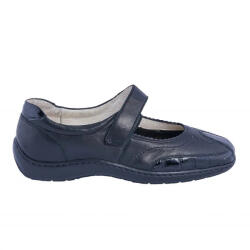 Berende Pantofi dama medicali din piele naturala, ultra confort MED+LINE , BRD214NCR Negru Crocco