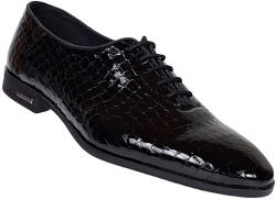 GKR Ciucaleti Pantofi eleganti pentru barbati, piele naturala croco, Negru - GKR70N - ciucaleti