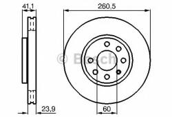 Bosch Disc frana OPEL CORSA C (F08, F68) (2000 - 2009) BOSCH 0 986 478 730