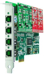  4 Port Analog PCI-E card + 2 FXS + 2 FXO modules (A400E22)