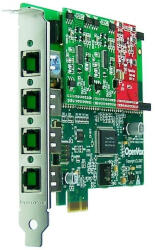  4 Port Analog PCI-E card+ 2 FXS + 1 FXO modules (A400E21)