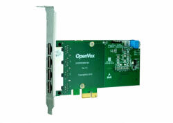  4 Port T1/E1/J1 PRI PCI-E card + EC2128 module (Advanced Version, Low Profile) (DE430E)