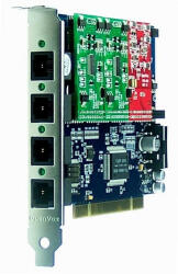 4 Port Analog PCI card+ 2 FXS + 1 FXO modules (A400P21)