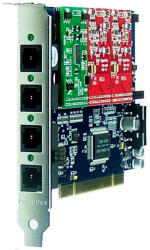  4 Port Analog PCI card + 1 FXS + 2 FXO modules (A400P12)