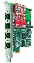  4 Port Analog PCI-E card + 2 FXO modules (A400E02)