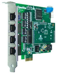  4 Port T1/E1/J1 PRI PCI-E card + EC100-128 module (DE410E)