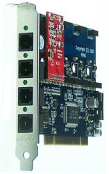  4 Port Analog PCI card + 1 FXO module (A400P01)