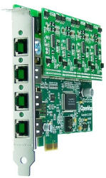  4 Port Analog PCI-E card + 4 FXS modules (A400E40)