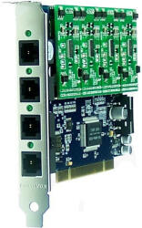  4 Port Analog PCI card + 4 FXS modules (A400P40)