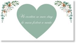 Personal Card invitație masa festivă - Mint Folk Selectați cantitatea: 11 buc - 30 buc