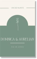 Personal Etichetă sticlă - Greenery Rose Selectați cantitatea: 31 buc - 60 buc