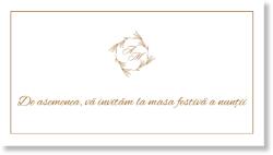 Personal Card invitație masa festivă - Golden Exquisite Selectați cantitatea: 11 buc - 30 buc