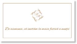 Personal Card invitație masa festivă - Golden Exquisite Selectați cantitatea: 61 buc și mai multe