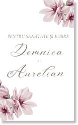 Personal Etichetă sticlă - Magnolia Selectați cantitatea: 15 buc - 30 buc