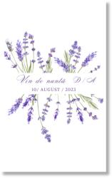 Personal Etichetă sticlă - Lavanda Selectați cantitatea: 15 buc - 30 buc