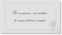Personal Card invitație masa festivă - Elegant Selectați cantitatea: 31 buc - 60 buc