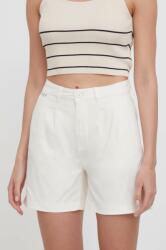 Pepe Jeans rövidnadrág női, bézs, sima, magas derekú - bézs 26 - answear - 14 990 Ft