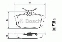 Bosch Set placute frana, frana disc VOLVO S40 I (VS) (1995 - 2004) BOSCH 0 986 424 427