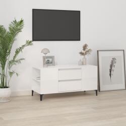  Comodă tv, alb extralucios, 102x44, 5x50 cm, lemn prelucrat (819606)