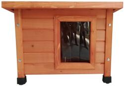  @pet casă de pisici de exterior, maro, 57x45x43 cm, lemn (430687) - eishop