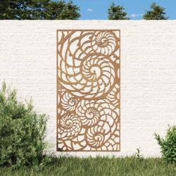 Decor perete de grădină 105x55 cm design scoici oțel corten (824476)