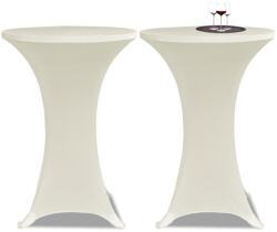  Husă de masă cu picior Ø60 cm, 2 buc. , crem, elastic (241207)