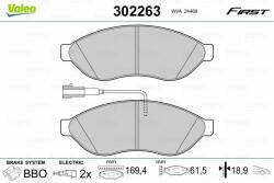 VALEO set placute frana, frana disc VALEO ESSENTIAL 302263 (302263)
