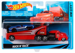 Mattel Set Camion Si Masina Sport Hot Wheels Rock N' Race (MTBDW51_BDW59) - mtoys