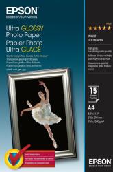 Epson Ultra Glossy Photo Paper - A4 - 15 lap (C13S041927)