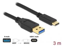 Delock 84006 USB kábel 3 M USB 3.2 Gen 1 (3.1 Gen 1) USB A USB C Fekete (84006)