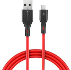 BlitzWolf Cablu pentru incarcare si transfer de date BlitzWolf BW-MC14, USB/Micro-USB, Quick Charge 3.0, 2A, 1.8m, Rosu