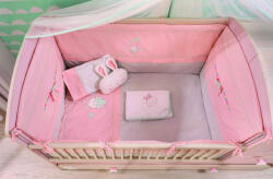 Butorpiac Baby Girl (75 x 115) Baba ágyneműhuzat szett Rózsaszín szürke fehér (SAJASRT8681875116717F)