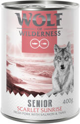 Wolf of Wilderness 24x400g Wolf of Wilderness Senior Scarlet Sunrise nedves kutyatáp 20+4 ingyen