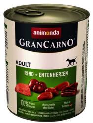 Animonda GRANCARNO® kutya felnőtt marhahús és kacsa szívek bal. 6 x 800g-os konzervdoboz