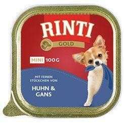 RINTI Dog Gold Mini kád csirke + liba 100g