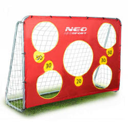 Neo-Sport nagyméretű focikapu futballkapu 215 x 153 x 76 cm + célzófal