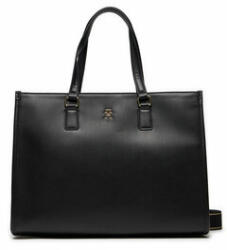 Tommy Hilfiger Geantă Th Monotype Tote AW0AW15978 Negru