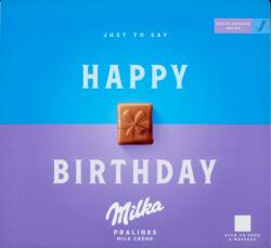 Milka Happy Birthday alpesi tejcsokoládé praliné tejes krémtöltelékkel 20 db 110 g