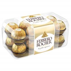 Ferrero Rocher tejcsokoládéval és mogyoródarabkákkal borított ropogós ostya lágy töltelékkel 200 g