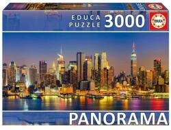 Educa 19948 - Panoráma puzzle - New York-i látkép - 3000 db-os puzzle