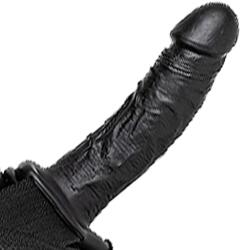 RealRock Мъжки пенис колан "realrock black 6" 16 см