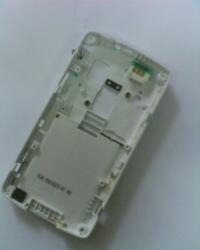 Sony Ericsson W100i Spiro, Középső keret, fehér (szerelt, sim tartóval, billentyű panellel)