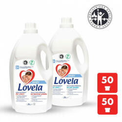 Lovela 2x LOVELA Baby folyékony mosószer fehér és színes mosáshoz 4, 5 l / 50 mosás