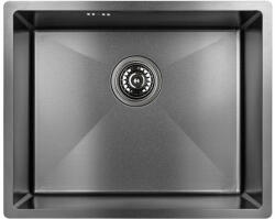 Laveo SAM_510P - LAVEO MARMARA egymedencés rozsdamentes mosogató bűzelzáróval 540X440 grafit (SAM_510P)