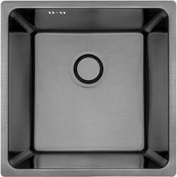 Laveo SLA_510P - LAVEO ADEN egymedencés rozsdamentes mosogató bűzelzáróval 440X440 grafit (SLA_510P)